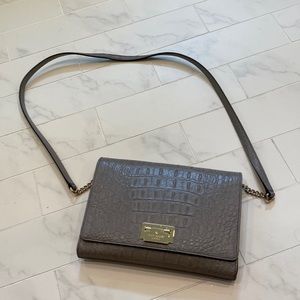 NWOT Kate Spade grey crocodile crossbody